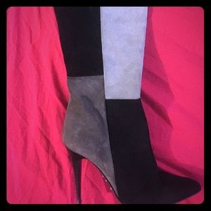 Black/grey/tan over the knee Charles David boots.